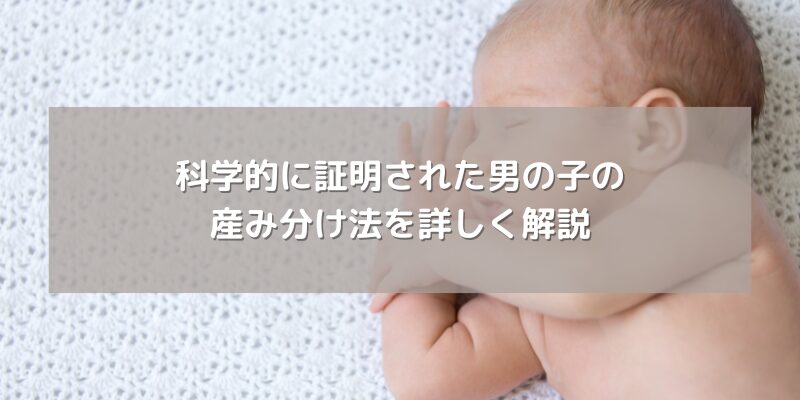 科学的に証明された男の子の産み分け法を詳しく解説