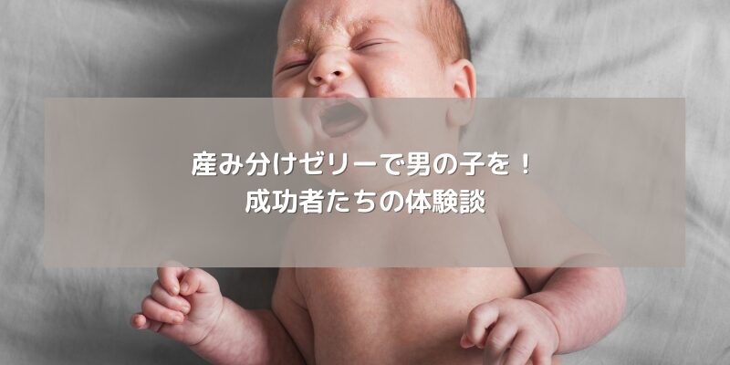 産み分けゼリーで男の子を！成功者たちの体験談